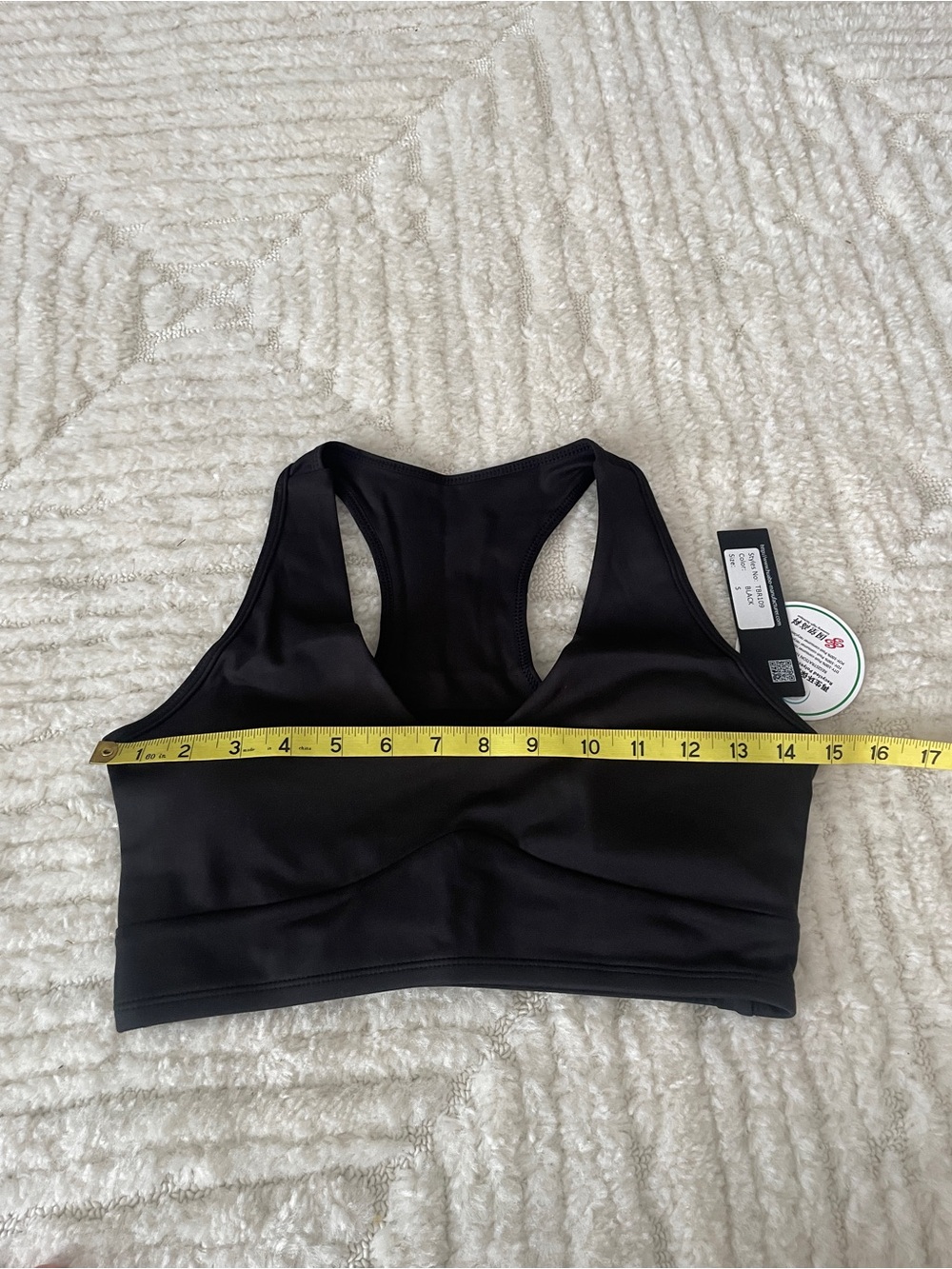 2 Black Racerback Sports Bra - Picture 5 of 7